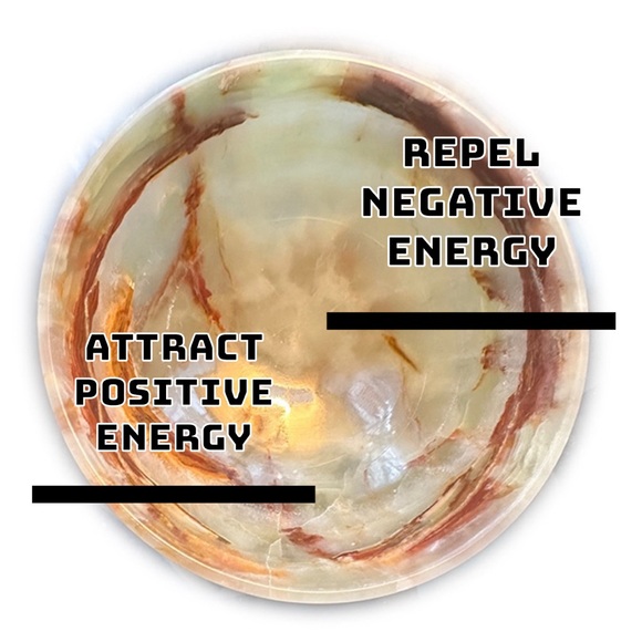 Green Onyx Crystal Bowl • Attracts Positive Energy & Repel Negativity - Picture 6 of 9